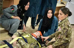 First Aid Procedures, Italian soldiers train Afghan policemen