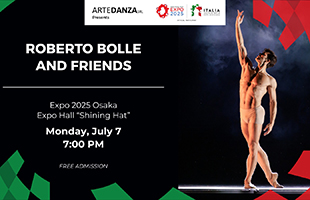 Roberto Bolle a Expo 2025 Osaka con lo spettacolo âRoberto Bolle and Friendsâ