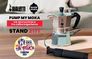 Bialetti porta lâinnovazione di Pump My Moka al World of Coffee di Ginevra 