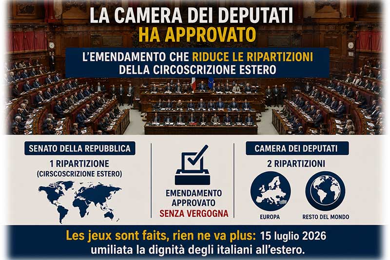 L. Elettorale, Vaccaro (Cgie): Umiliata la dignitaâ degli italiani allâestero