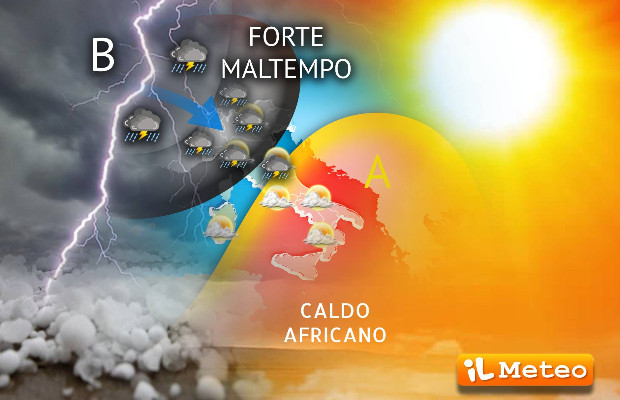 TEMPORALI AL NORD <BR> CALDO AFRICANO A SUD