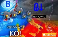 TEMPORALI IN ARRIVO <br> RISCHIO GRANDINATE