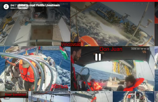 FLOTILLA INTERCETTATA <br> A 250 MIGLIA DA GAZA 