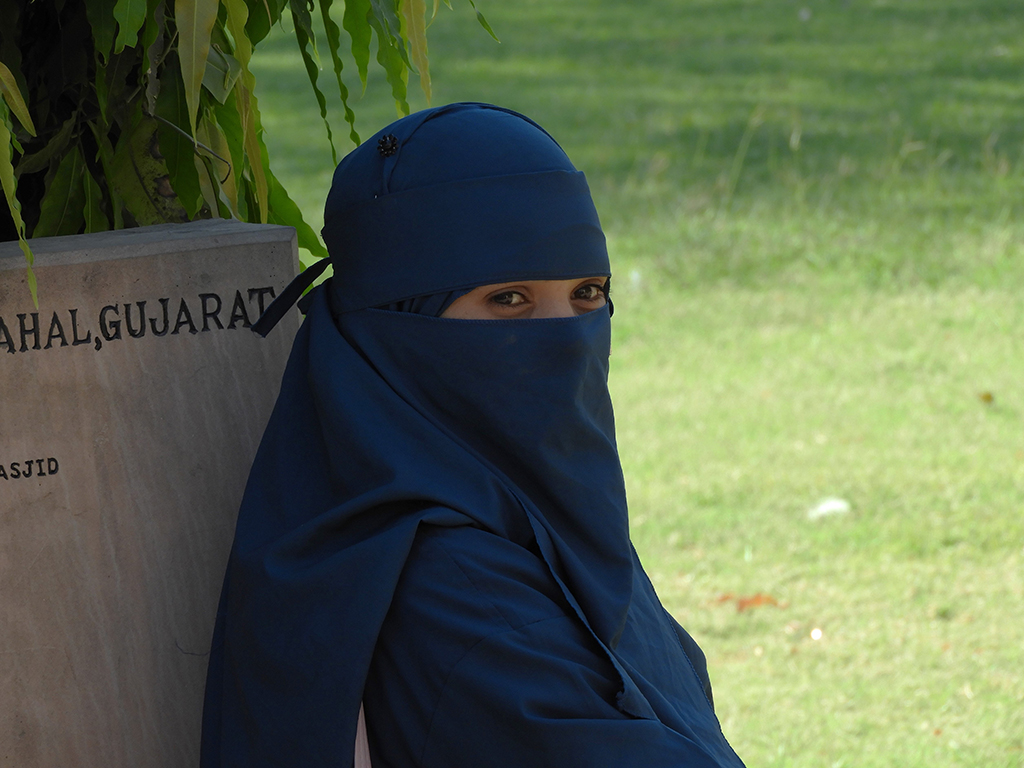 002 - Donna velata a Champaner - Gujarat
