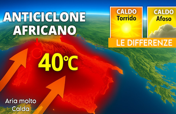 METEO, IN ARRIVO <br>LâANTICICLONE AFRICANO