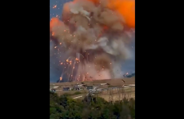 COLLEFERRO, INCENDIO <br> ALL’EX SIMMEL DIFESA