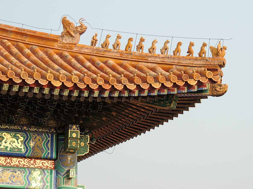 655 - Particolare di tetto nella Citta' Proibita a Pechino