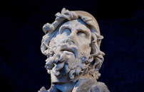 The Head of Ulysses from Sperlonga on display at the Patricia and Phillip Frost Art Museum