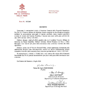 Vatican declares formal schism: Lefebvrian bishops excommunicated after illicit consecrations