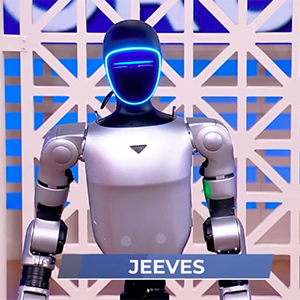 Television / AI humanoid robot Jeeves joins Italian TV 