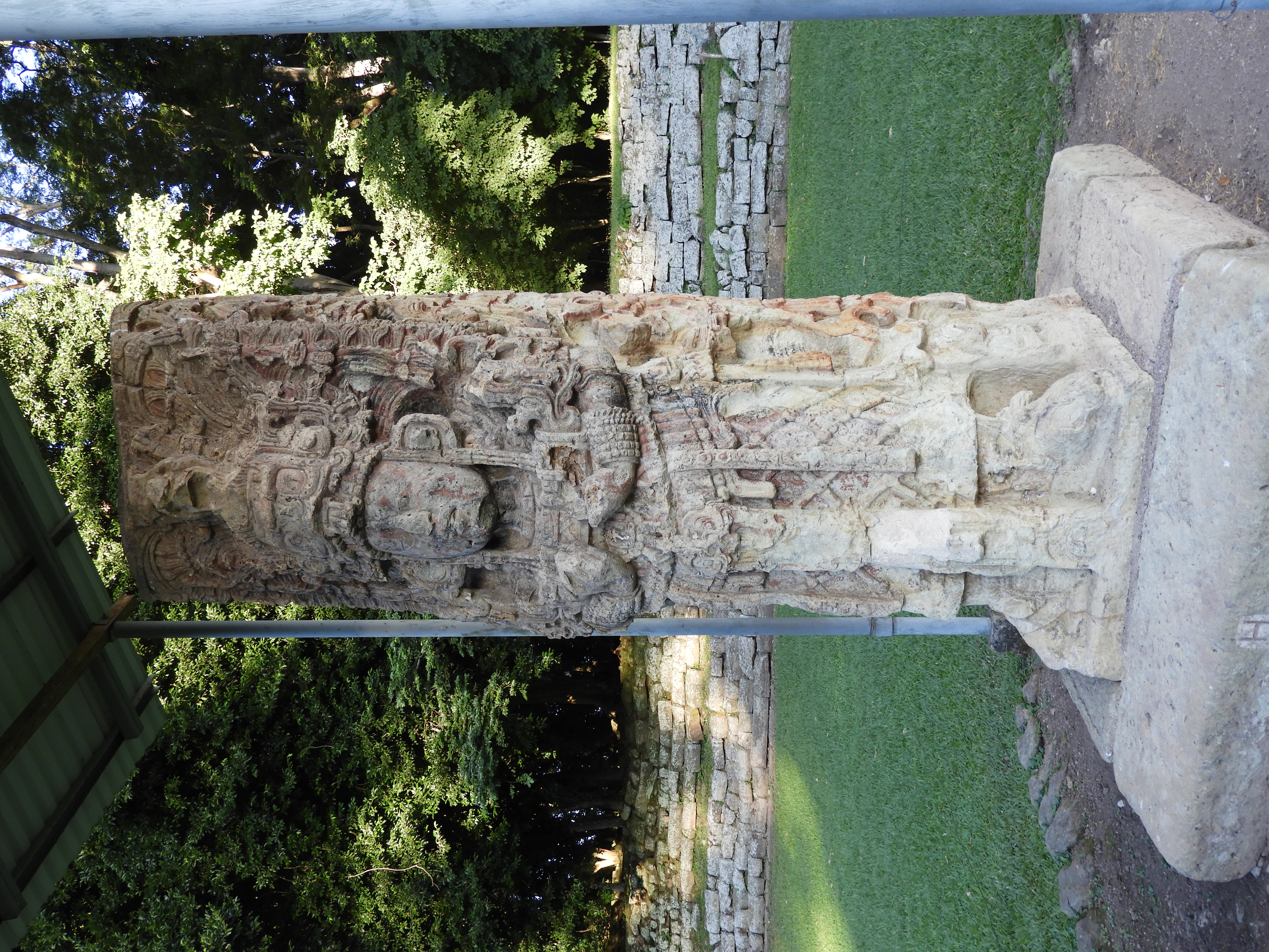 Stele Maya nel sito archeologico di Copan - Honduras