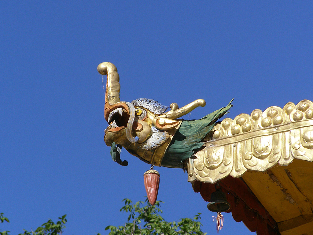 382 - Particolare del tetto di un tempio - Tibet