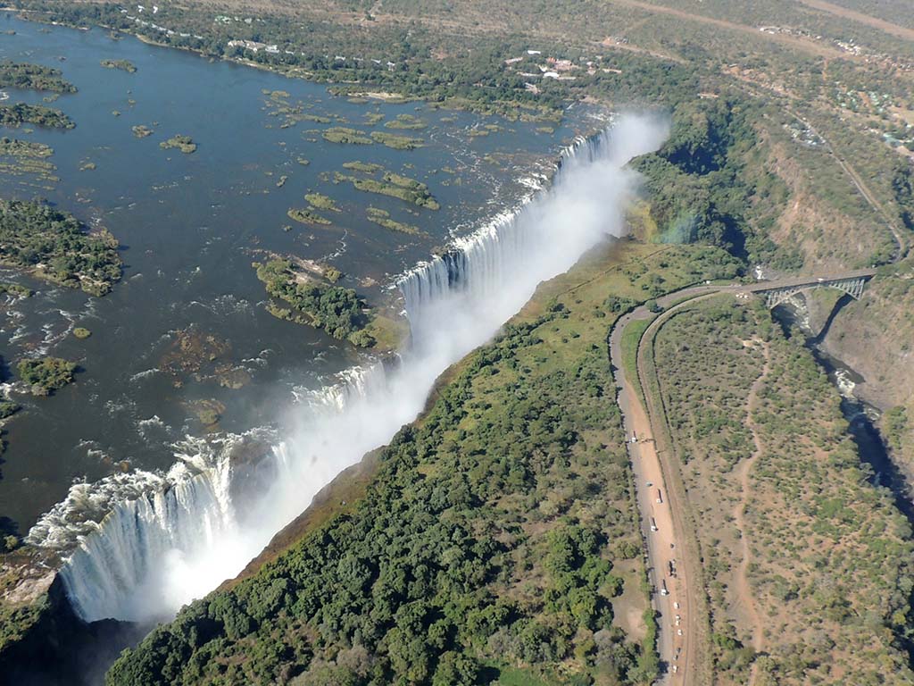 728 - Cascate Vittoria veduta aerea/1 - Botswana