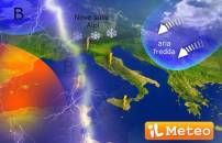METEO, IN ARRIVO PIOGGE E NEVE COPIOSA IN MONTAGNA