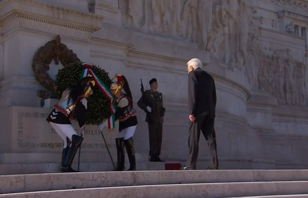 MATTARELLA ALL’ALTARE <br>  DELLA PATRIA PER IL 25 APRILE