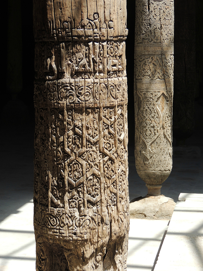 744 - interno della moschea delle 219 colonne di Juma a Khiva