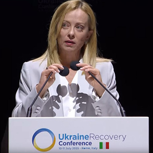 Meloni at Ukraine Reconstruction Conference: From Italy a concrete commitment, do not be afraid to invest