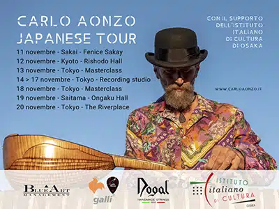Il mandolinista italiano Carlo Aonzo in Giappone
