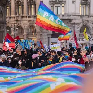 Italy / Thousands march through Rome and Milan in support of Ukraine