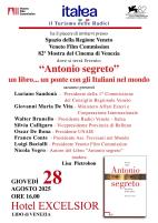 Libri, Italea presenta a Venezia 'Antonio segreto'