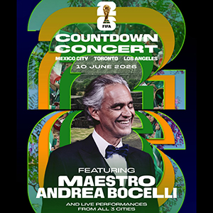 Andrea Bocelli to open FIFA countdown concert ahead of 2026 World Cup