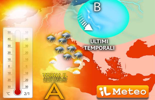 DOMENICA CON TEMPORALi <br>RISCHIO EVENTI ESTREMI