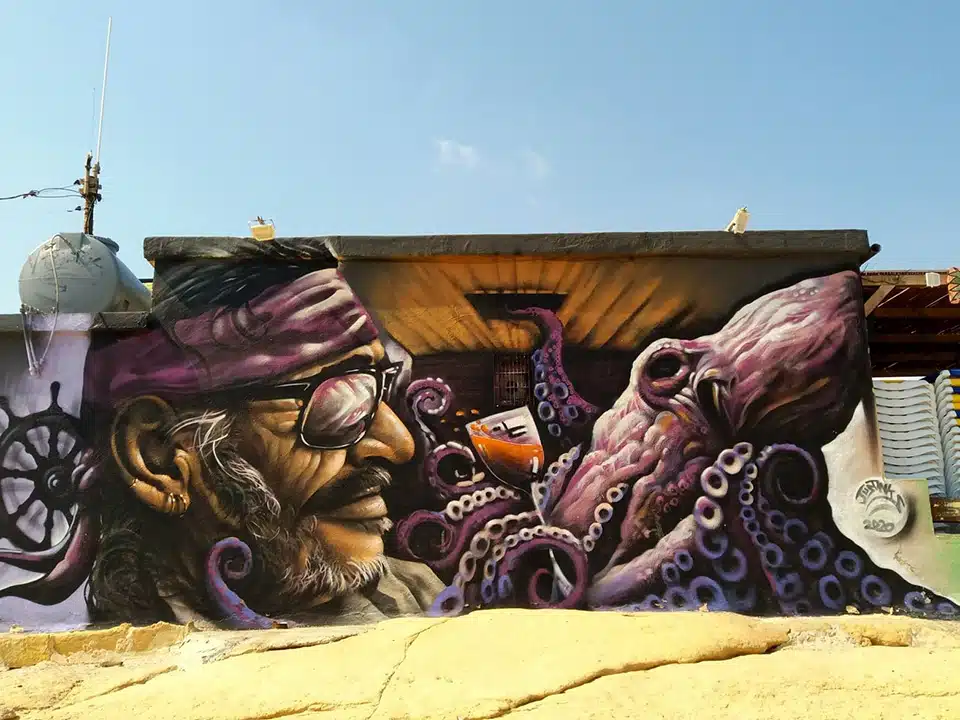 994 - Murales di pirata e polpo - Malta