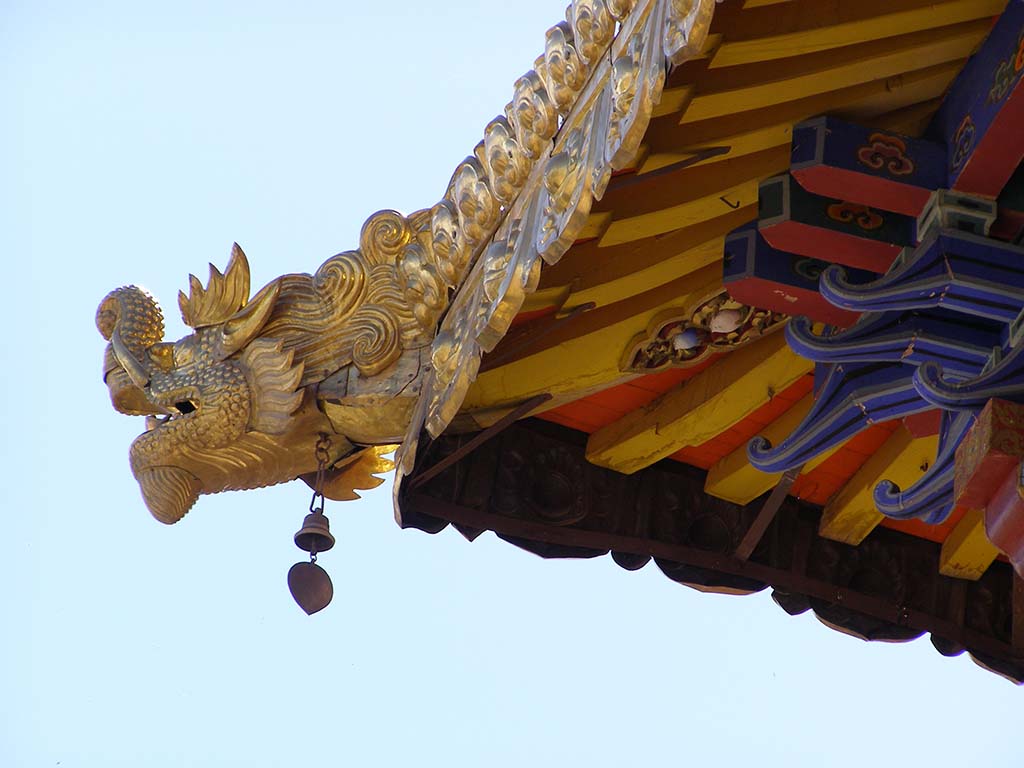387 - Particolare del tetto di un tempio - Tibet